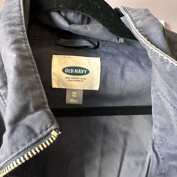 Old Navy Cinch Waist Faded Navy Utility Zip Up Jacket XS - Picture 5 of 6